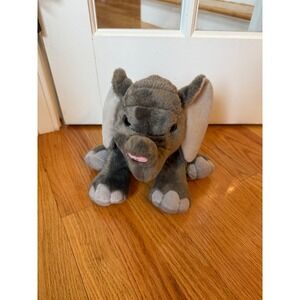 Wild Republic Elephant Plush Stuffed Animal Gray Sitting 8 inch